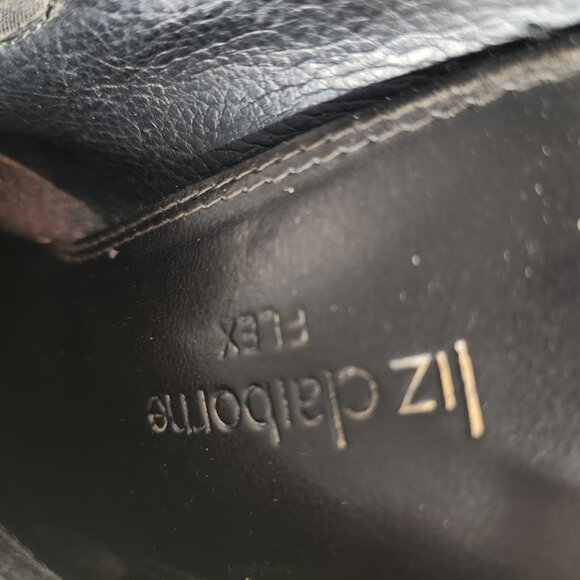 Vintage LIZ CLAIRBORNE Margarete Black Boot Flex Slides 6.5 - Picture 2 of 8